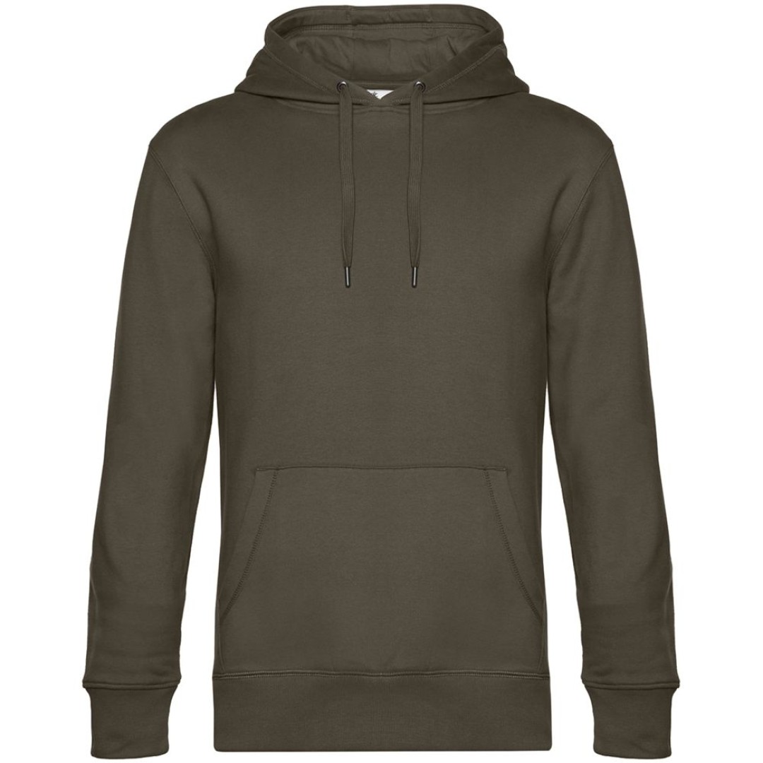 Толстовка с капюшоном унисекс King, хаки, L