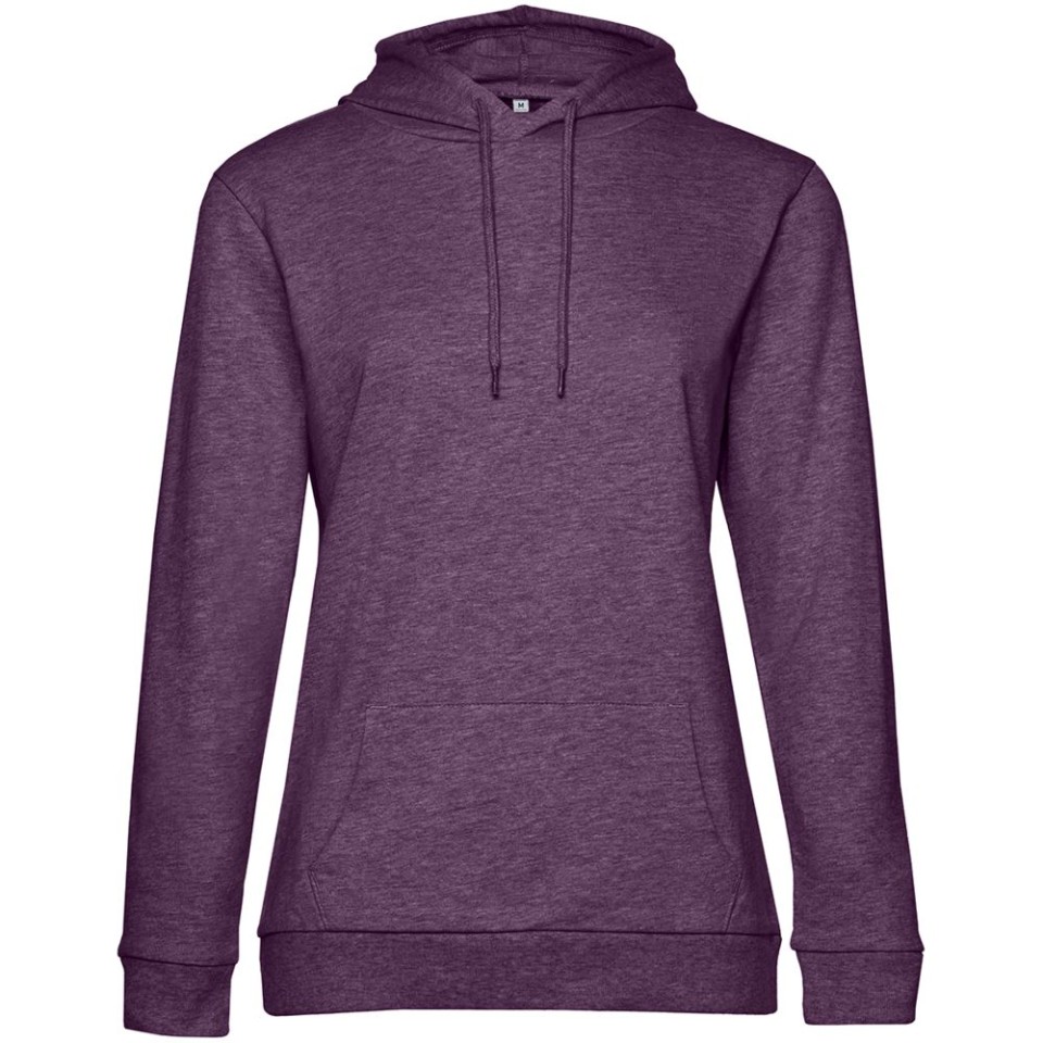 Толстовка с капюшоном женская Hoodie, фиолетовый меланж, L