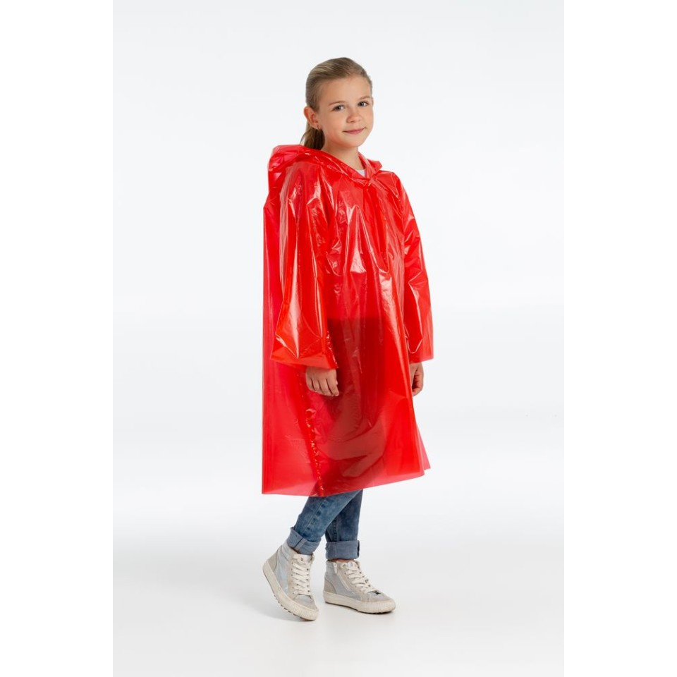 Дождевик-плащ детский BrightWay Kids, красный