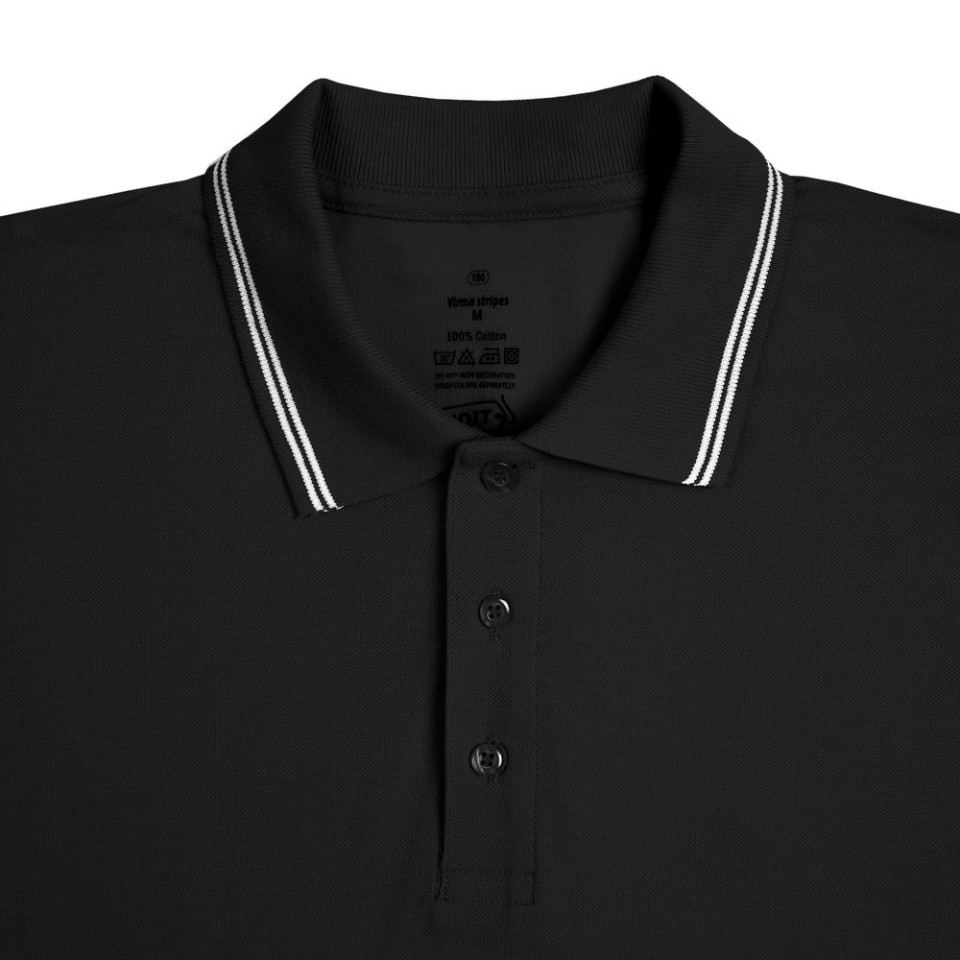 Рубашка поло Virma Stripes, черная, S
