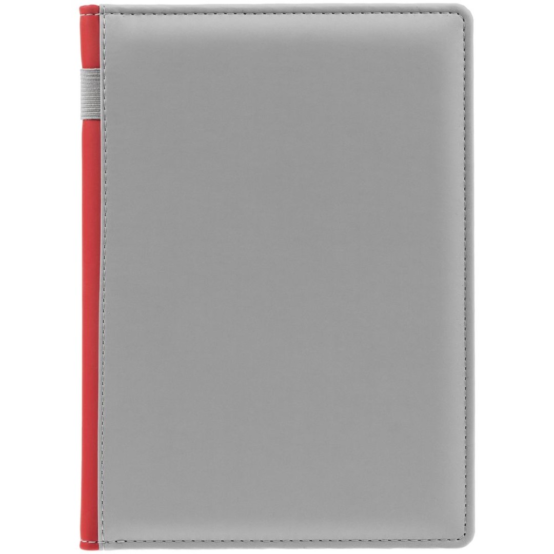 Ежедневник Spain Shall на заказ, недатированный, серый с красным