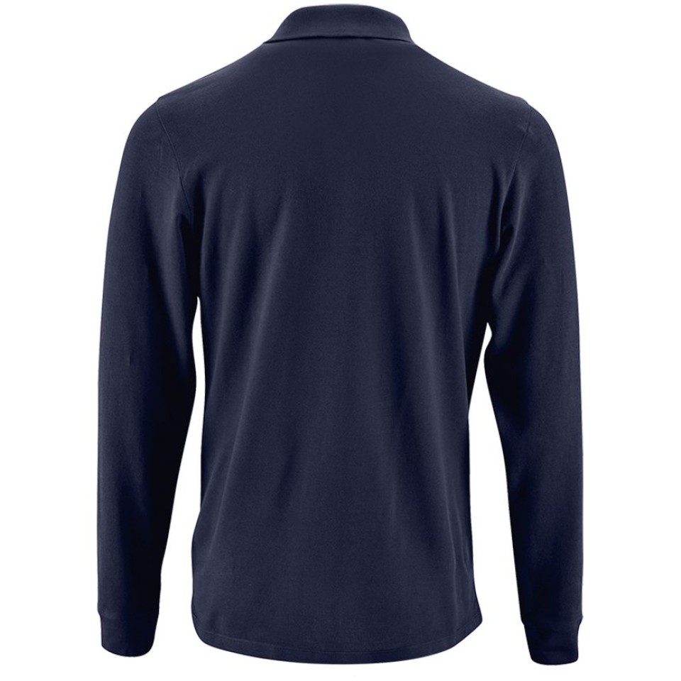 Рубашка поло мужская с длинным рукавом Perfect LSL Men темно-синяя, 3XL