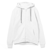 Толстовка на молнии с капюшоном Siverga Heavy, белая (белоснежная), размер L