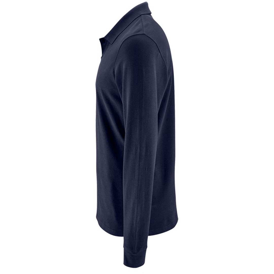 Рубашка поло мужская с длинным рукавом Perfect LSL Men темно-синяя, S