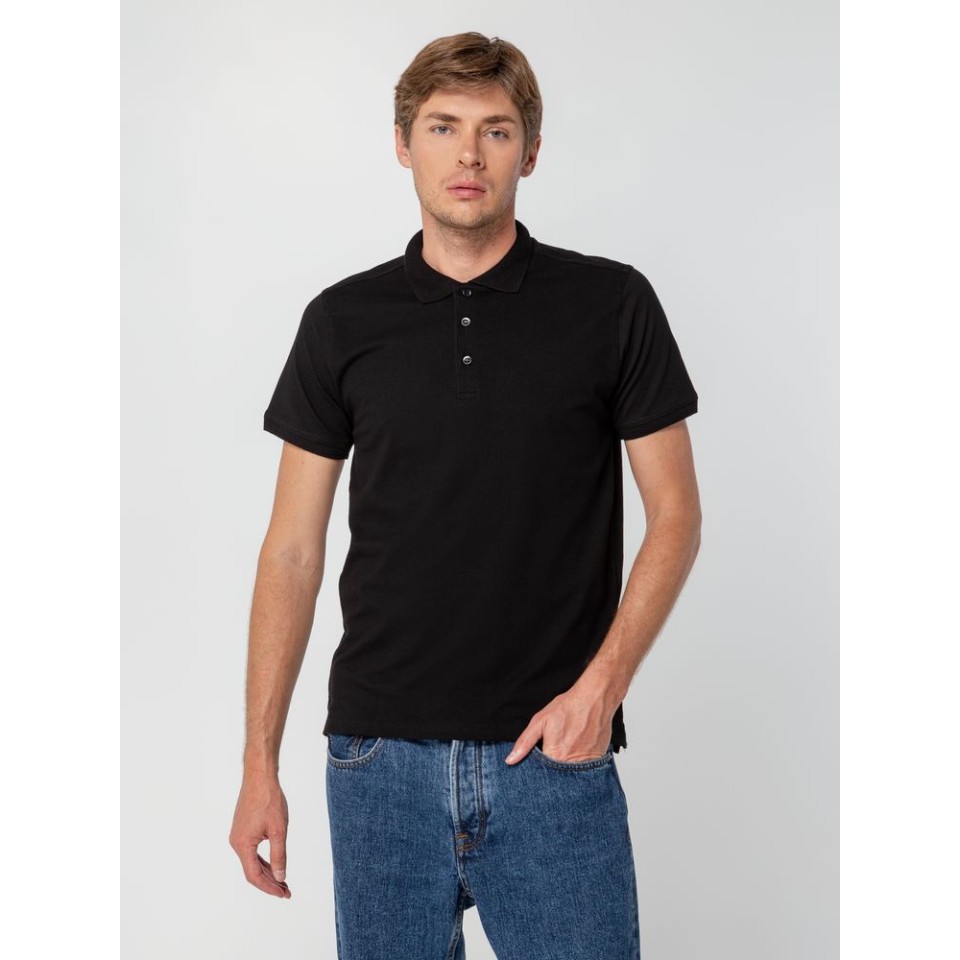 Рубашка поло мужская Virma Stretch, черная, M