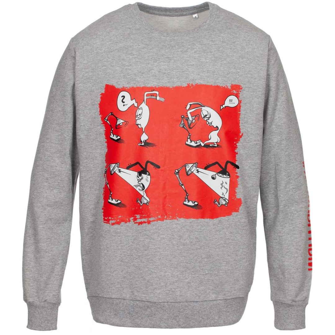 Толстовка «Ногиотушей», серый меланж, S