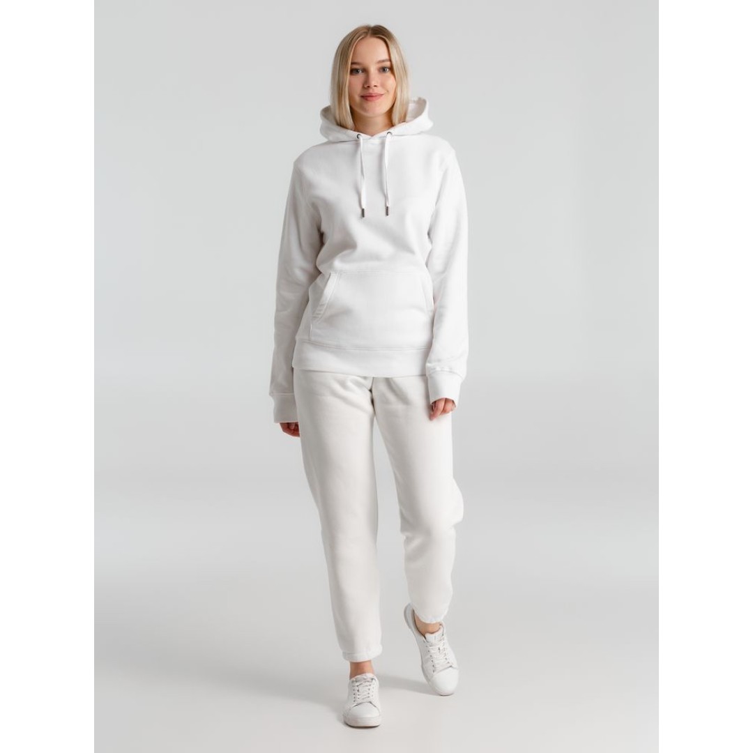 Толстовка с капюшоном унисекс King, белая