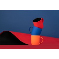 Кружка Surprise Touch Black с покрытием софт-тач, оранжевая