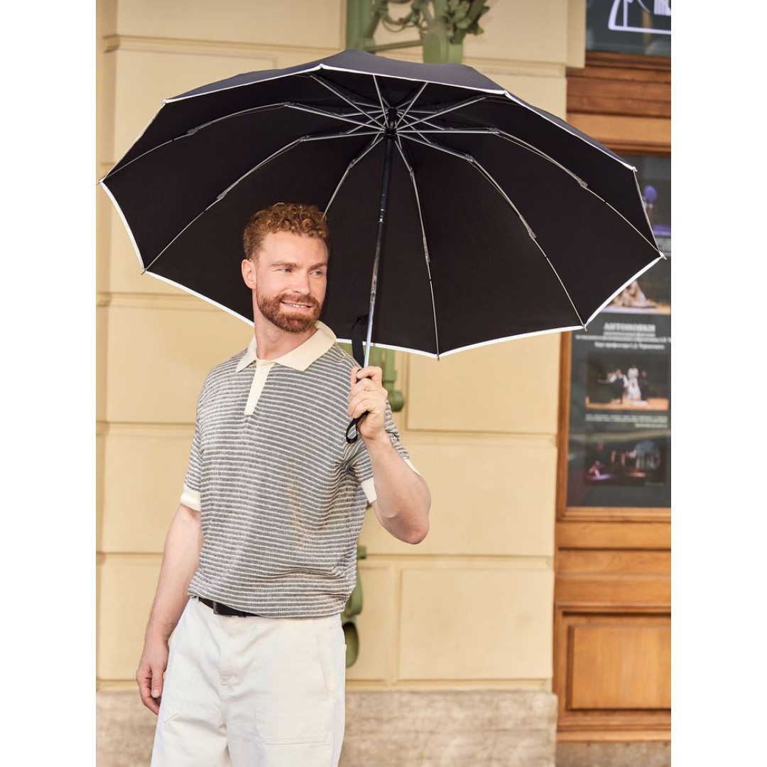 Складной зонт наоборот Savelight со светоотражающим кантом