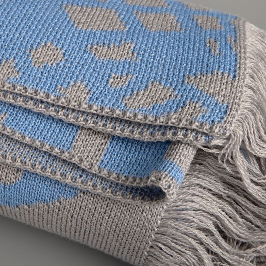 Палантин с бахромой на заказ Rinn Fint, полушерсть