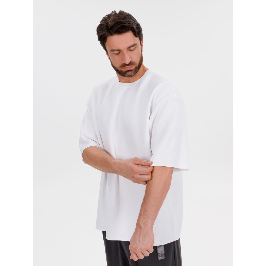 Джемпер с коротким рукавом Siluetti Volumica, молочно-белый, размер XS/S