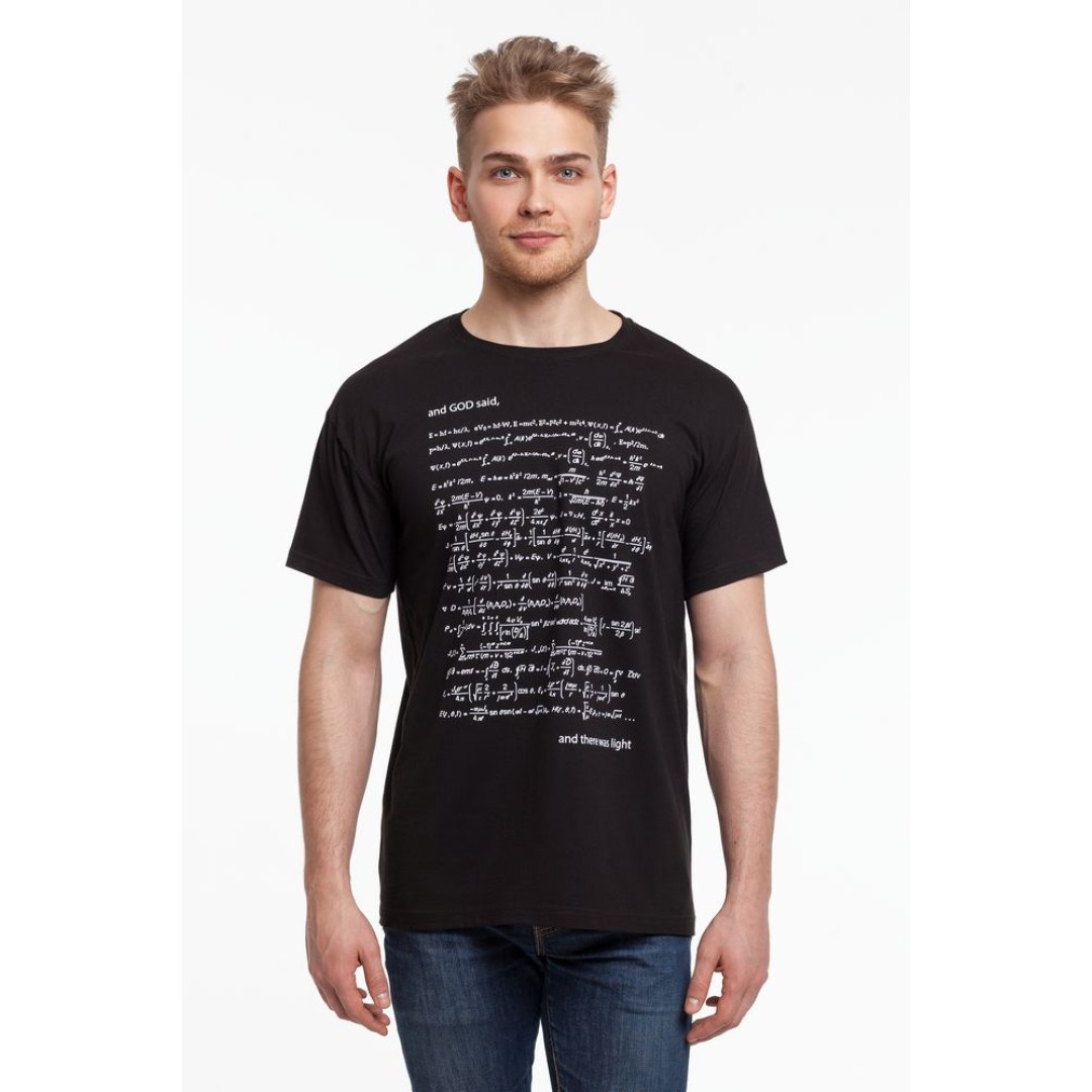 Футболка мужская «Да будет свет», со светящимся принтом, S