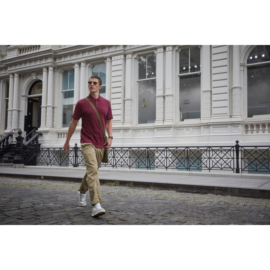 Рубашка поло Safran серый меланж, S