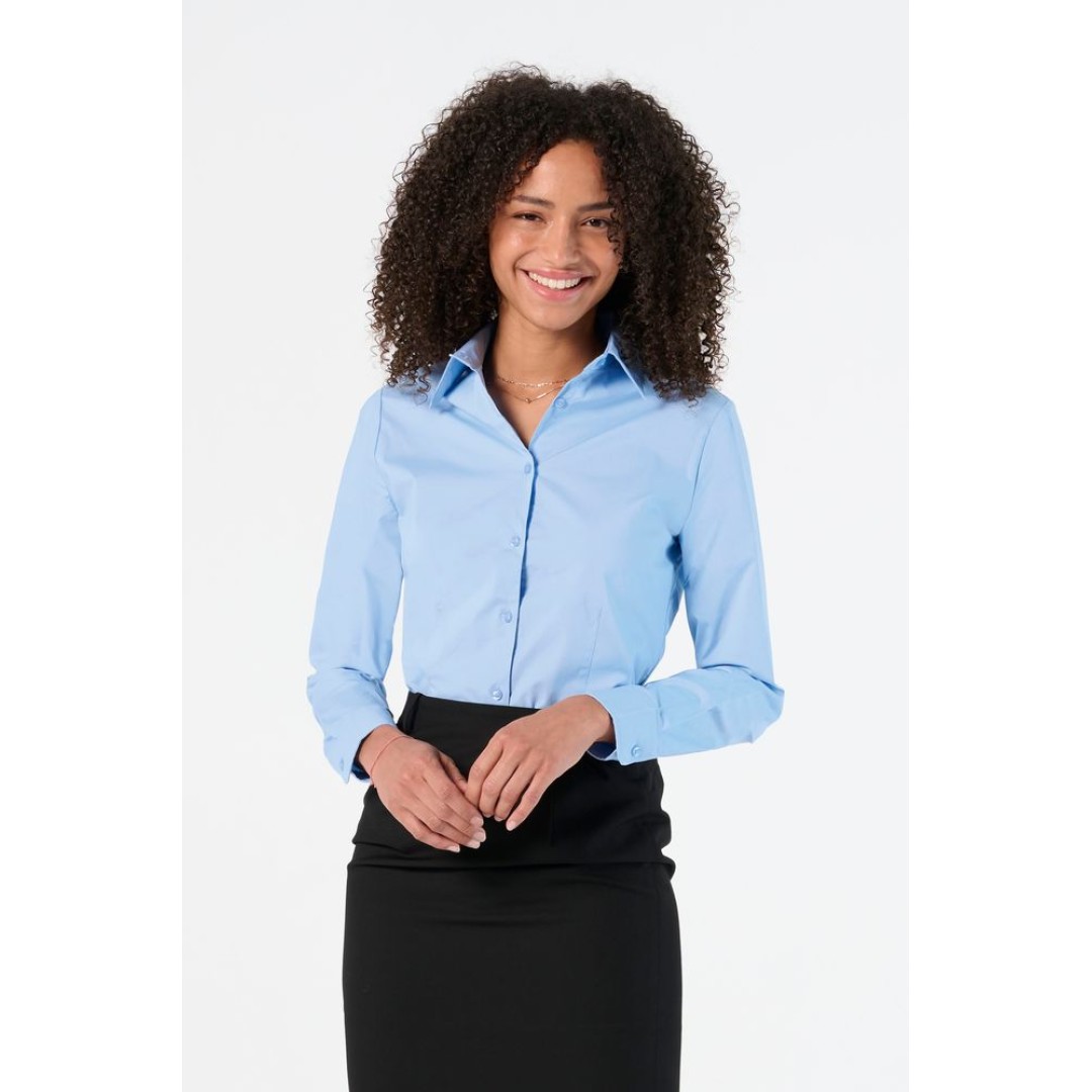 Рубашка женская с длинным рукавом Eden 140 белая, XS