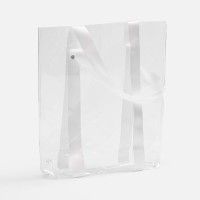 Шопер Clear Fest, ver.2, прозрачный с белыми ручками