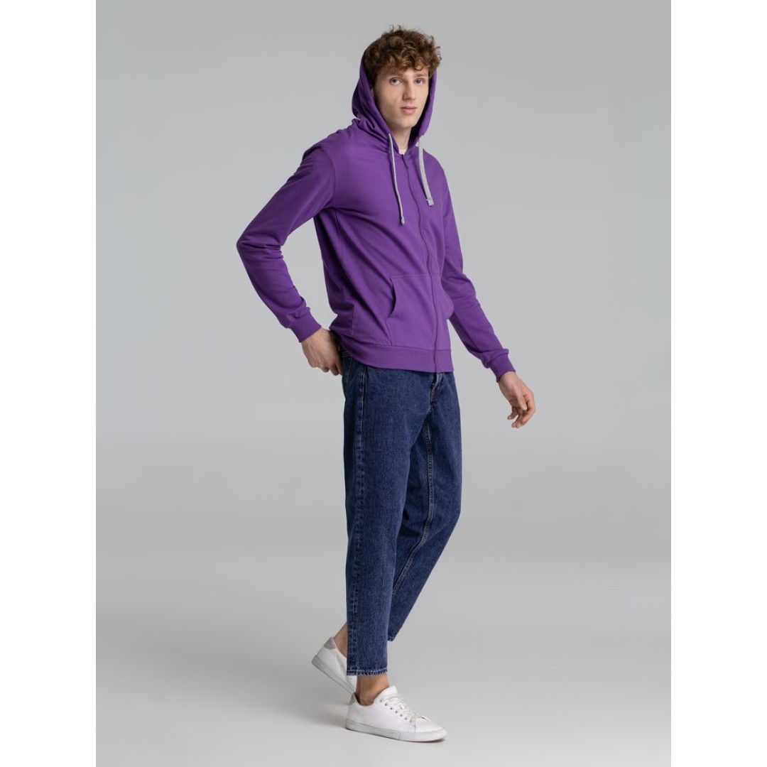 Толстовка на молнии с капюшоном Unit Siverga, фиолетовая