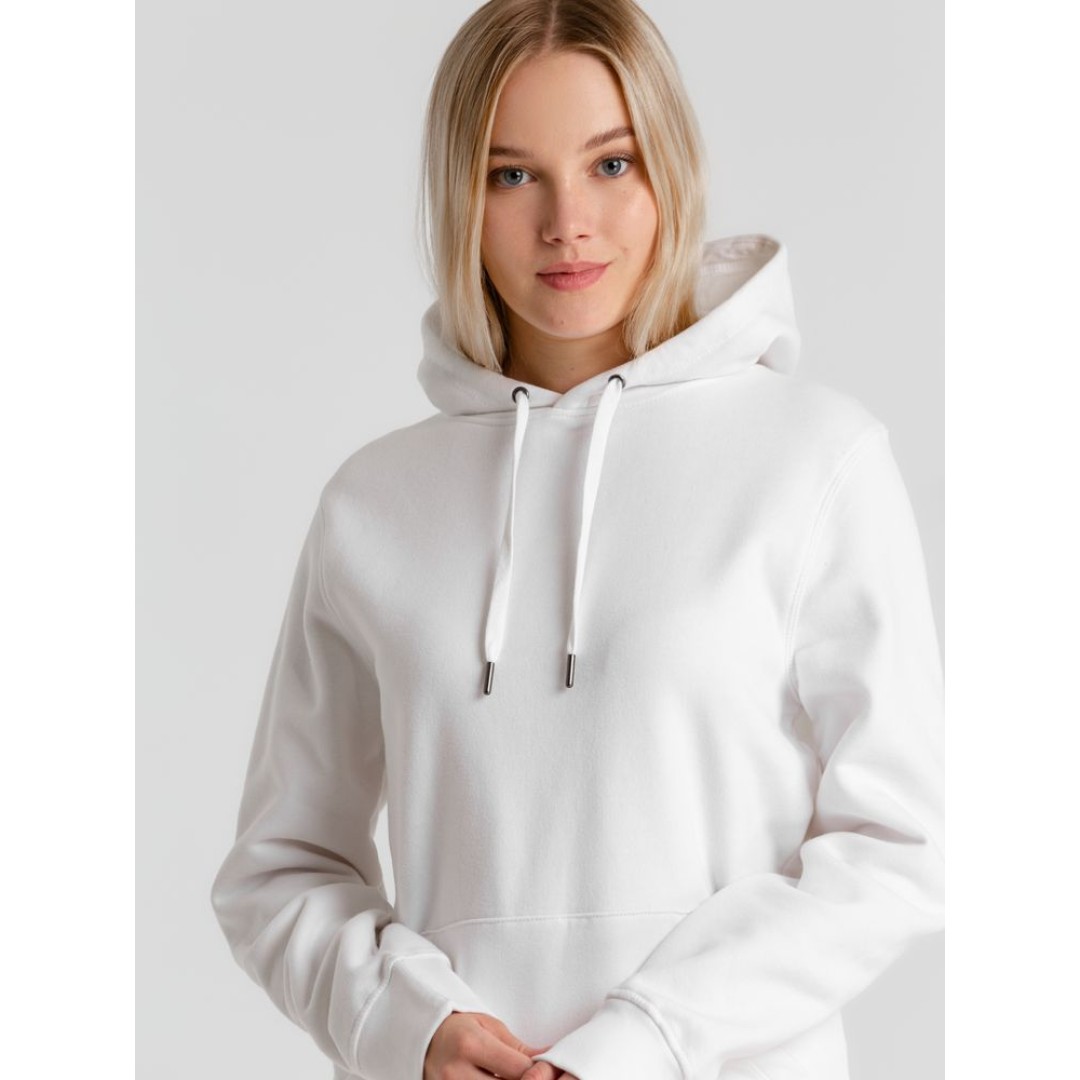 Толстовка с капюшоном унисекс King, белая