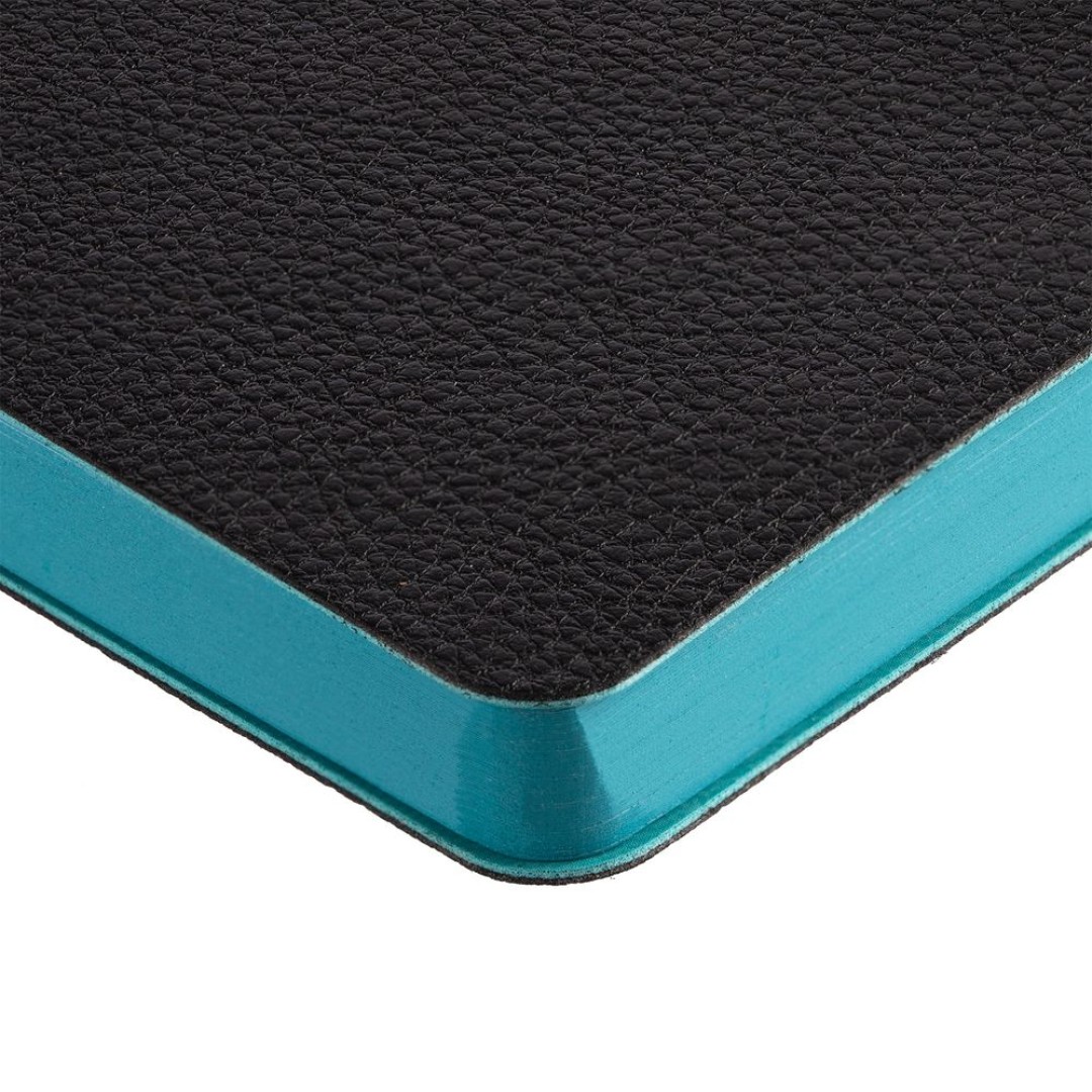 Ежедневник Boom, недатированный, черный с бирюзовым