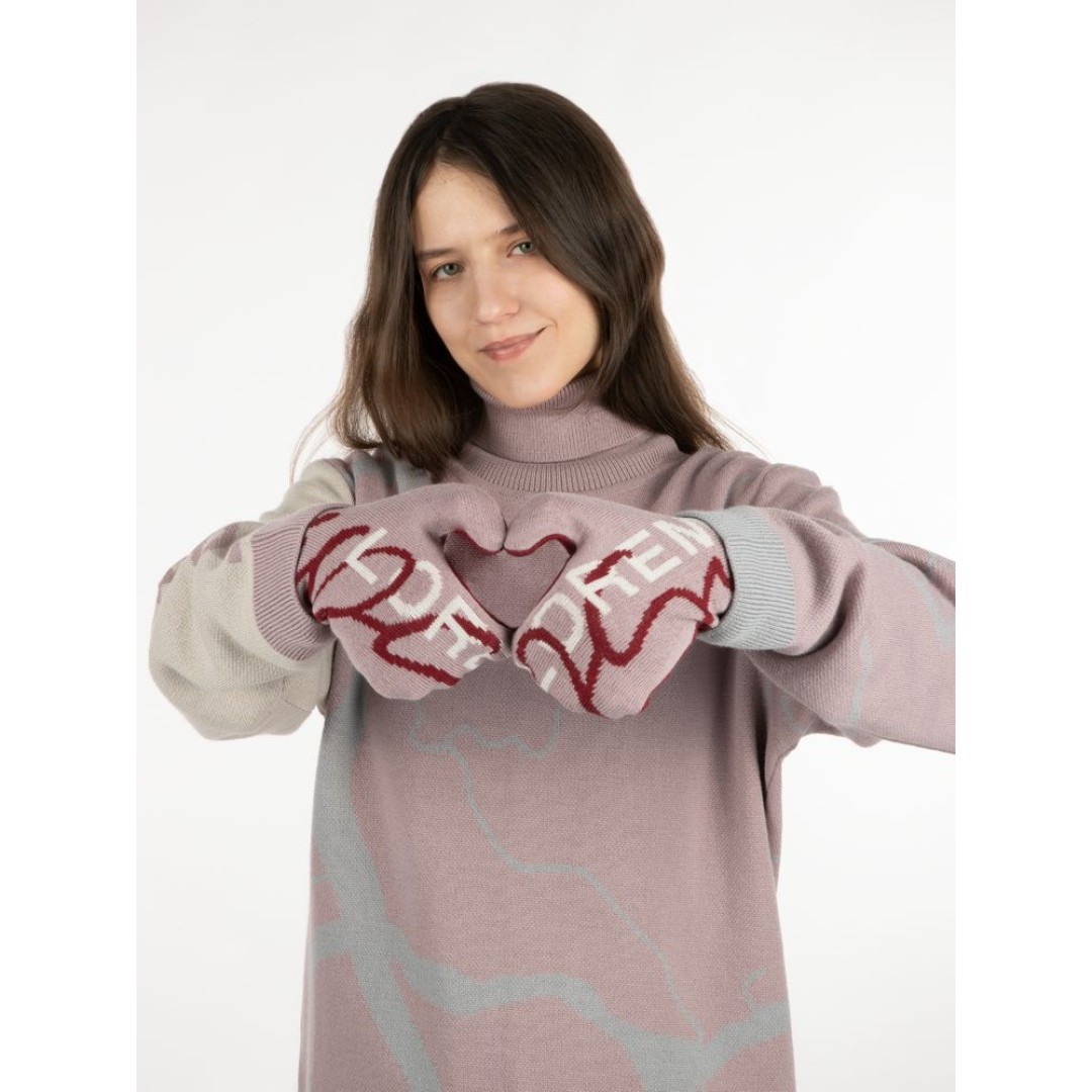 Варежки на заказ Mani, полушерсть