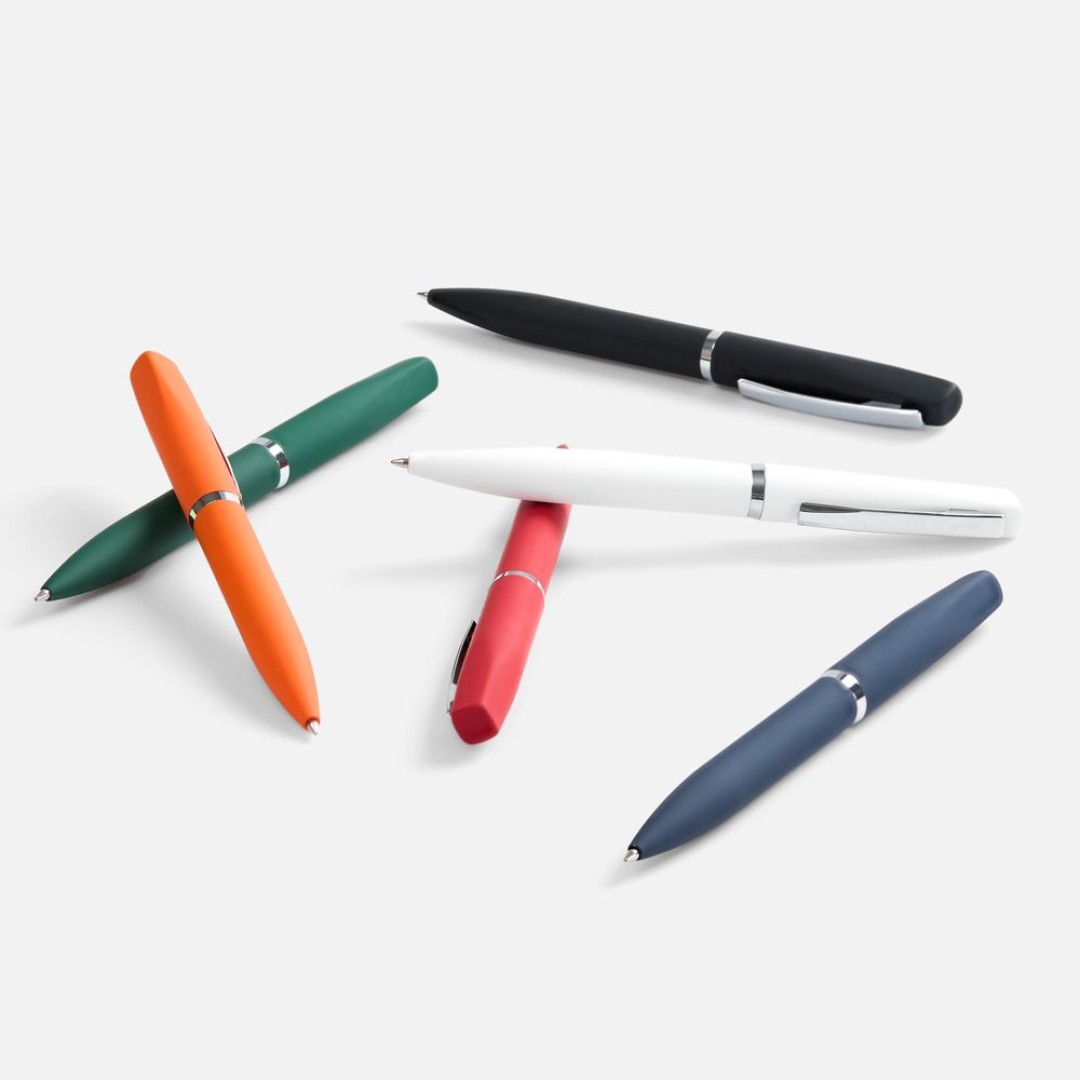 Ручка шариковая Bolt Soft Touch, белая