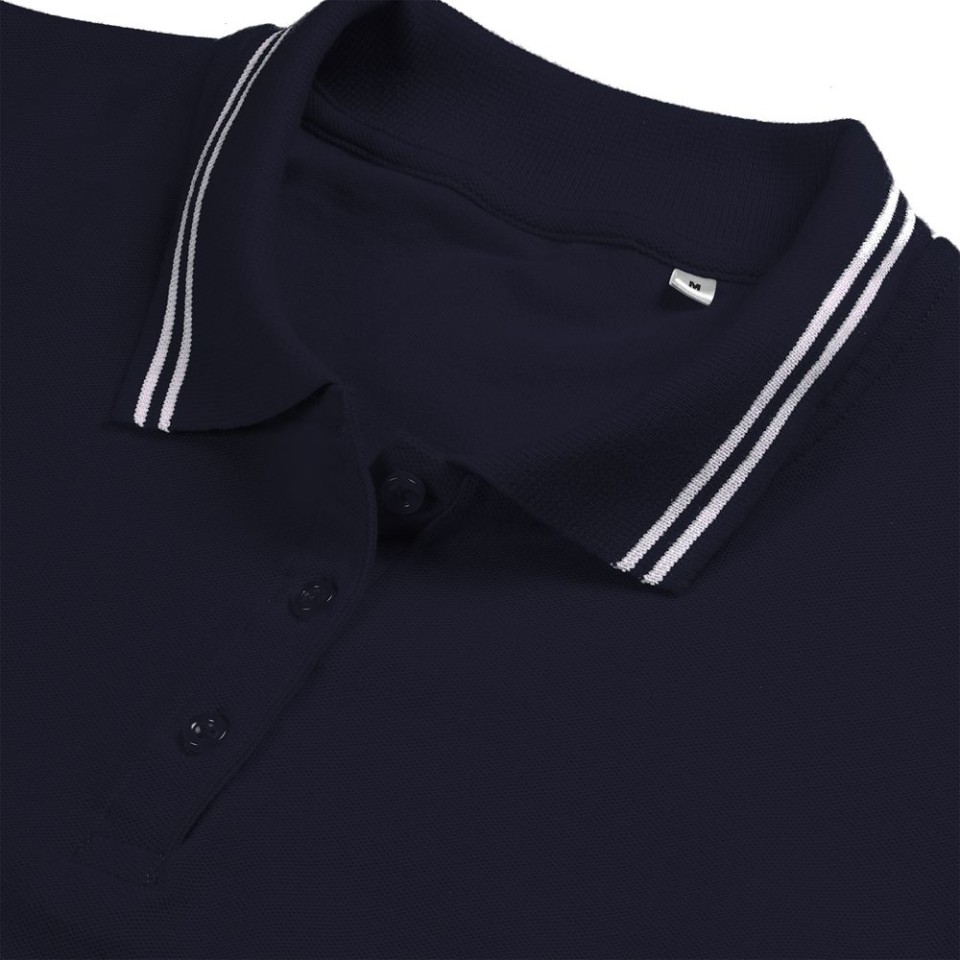 Рубашка поло женская Virma Stripes lady, темно-синяя, L