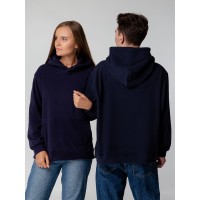 Худи флисовое унисекс Manakin, темно-синее, размер XS/S