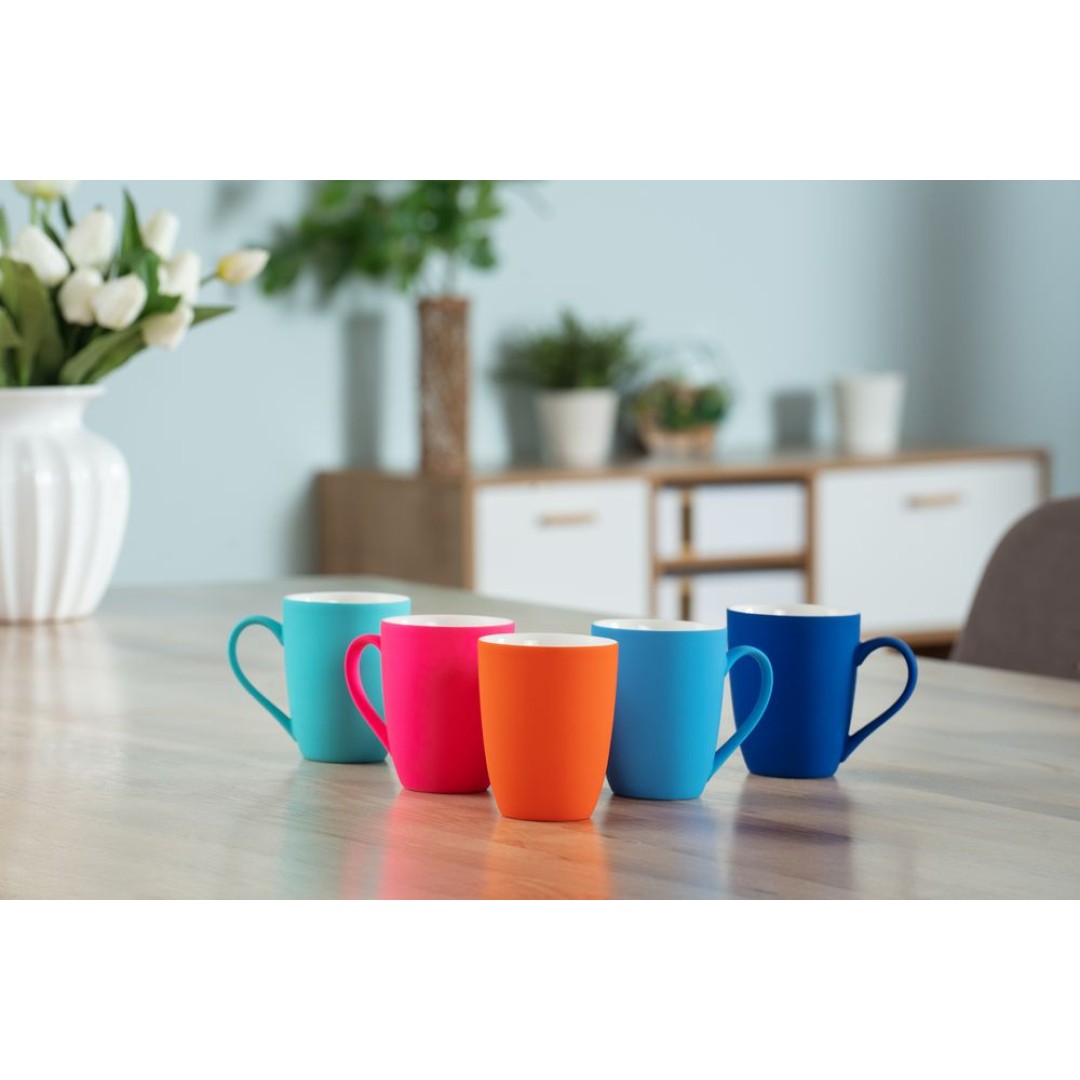 Кружка Good Morning с покрытием софт-тач, ver.2, оранжевая