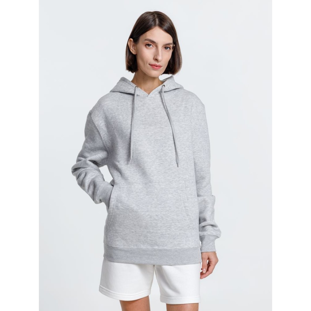 Худи унисекс Phoenix, серый меланж, размер L