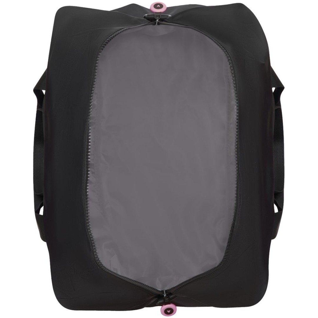 Сумка дорожная Compact Neon, черная с розовым