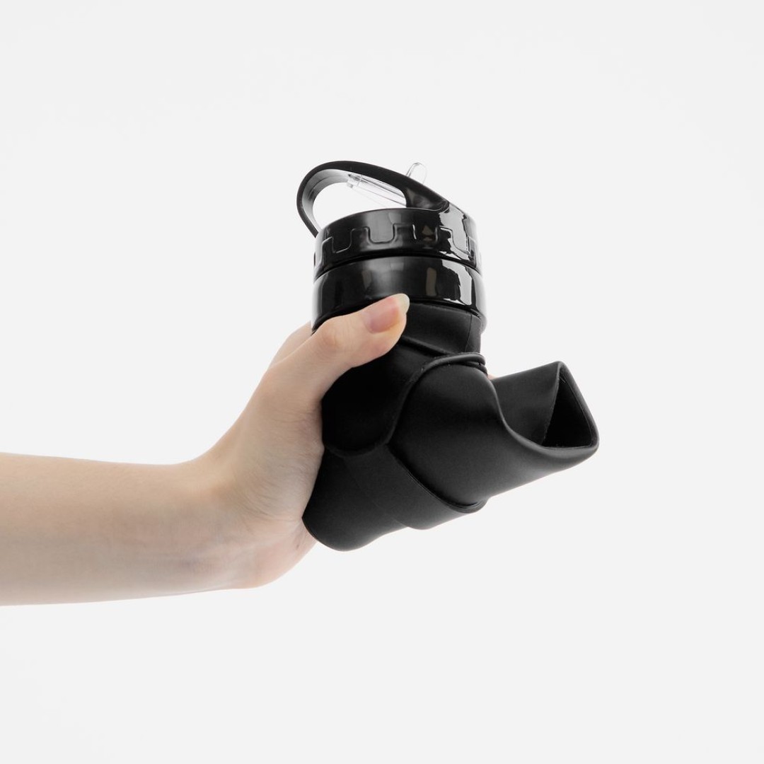 Складная бутылка для воды Langfossen, черная