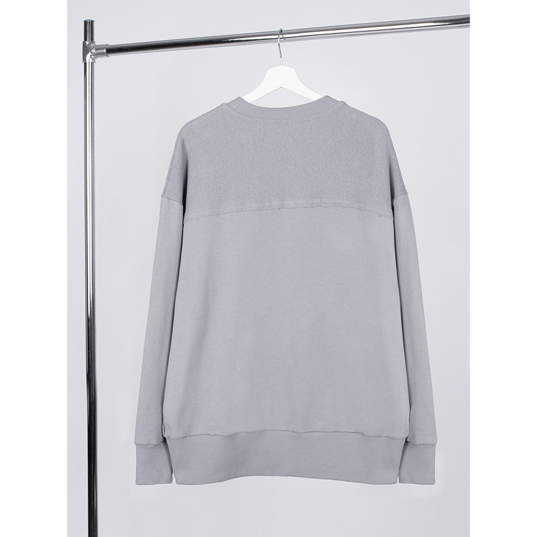 Свитшот оверсайз унисекс Vozduh, светло-серый, размер XS/S