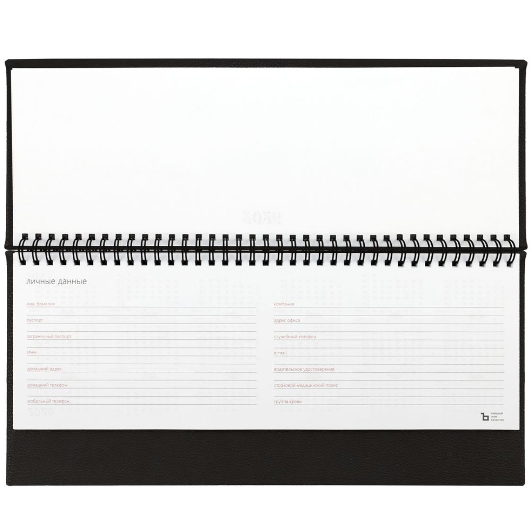 Планинг Sagrin, датированный, черный