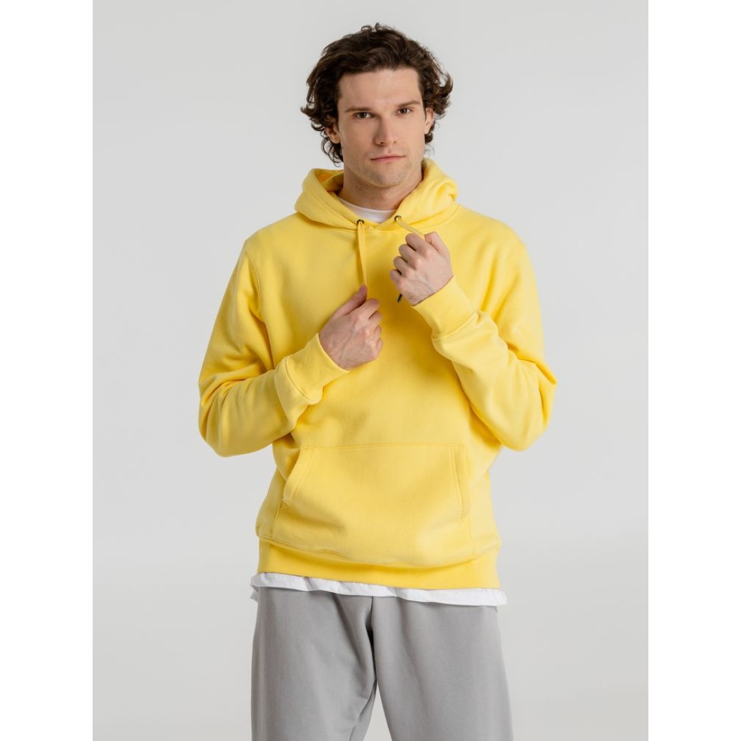 Толстовка с капюшоном унисекс King, желтая