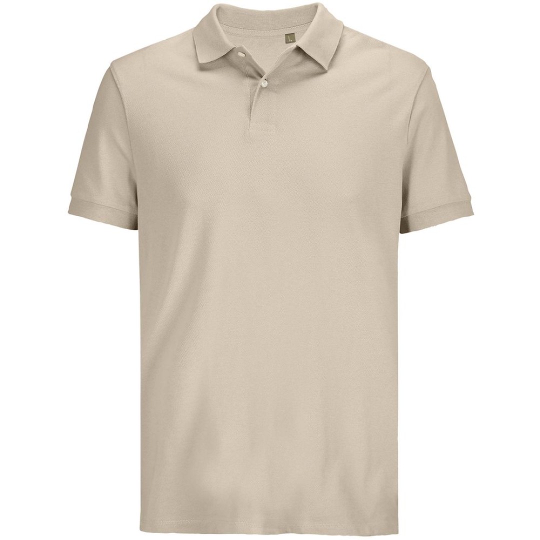 Рубашка поло унисекс Pacific, бежевая (льняная), размер L