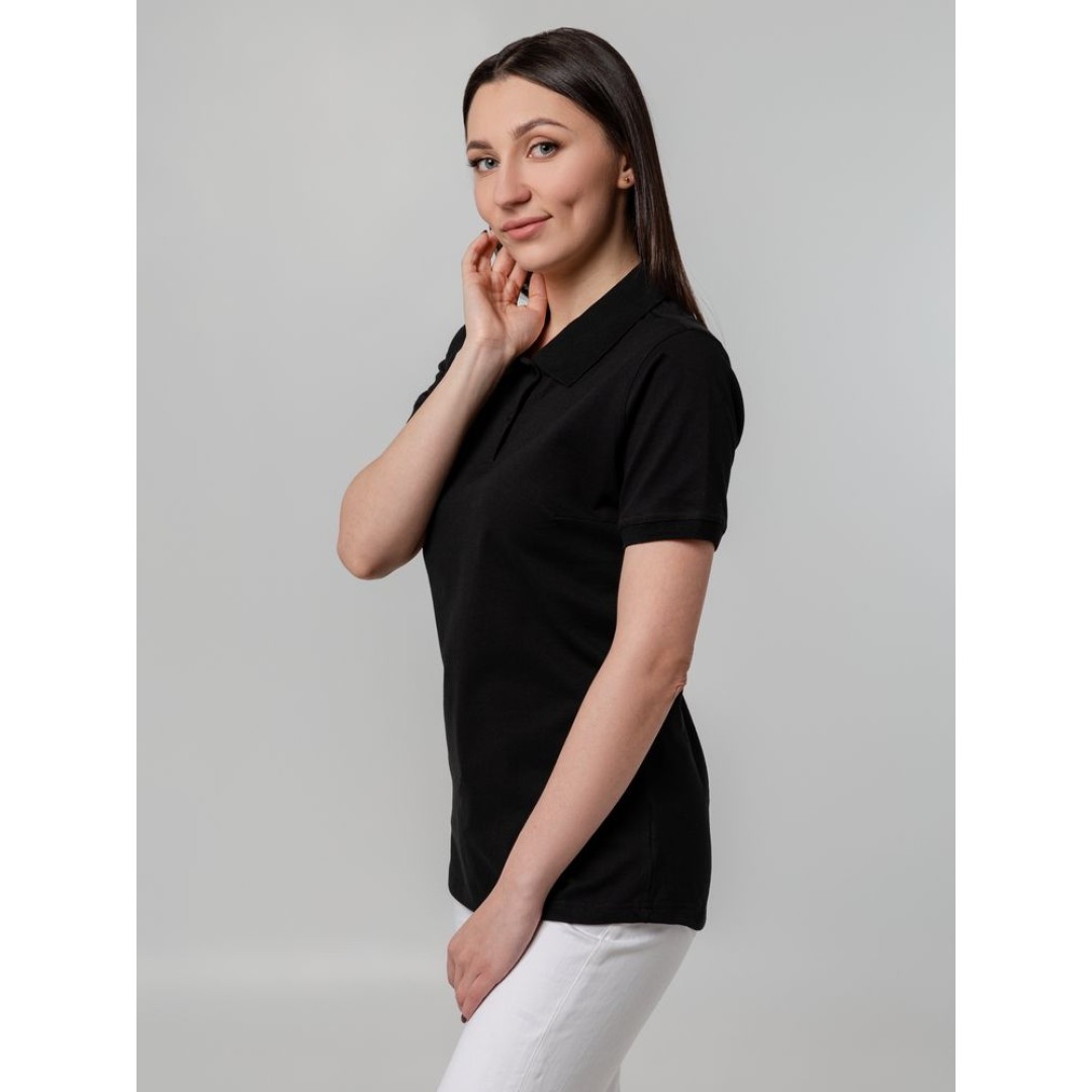 Рубашка поло женская Virma Stretch Lady, черная, S