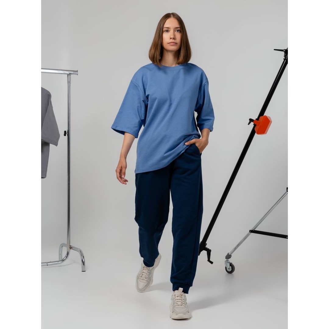 Футболка оверсайз унисекс Kosmos 2.0, синяя, размер XL/ XXL