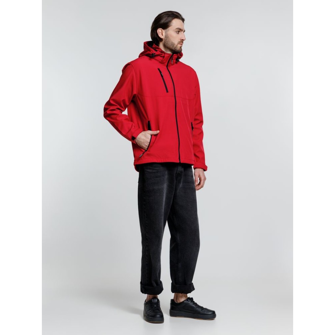 Куртка софтшелл мужская Zagreb, красная, размер L