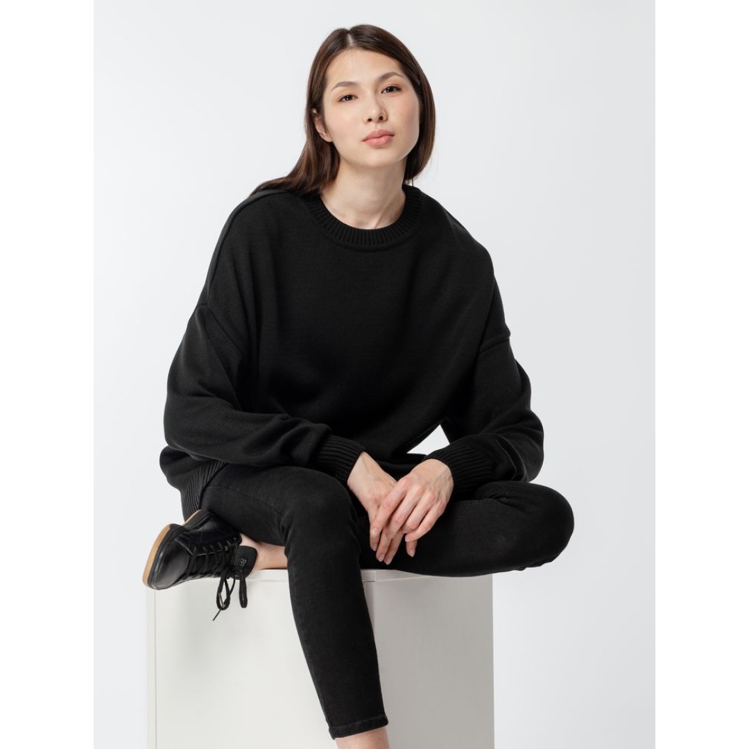 Джемпер оверсайз унисекс Stated в сумке, черный, размер S/M