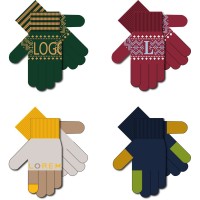 Перчатки вязаные Guanti на заказ, полушерсть, размер L/XL