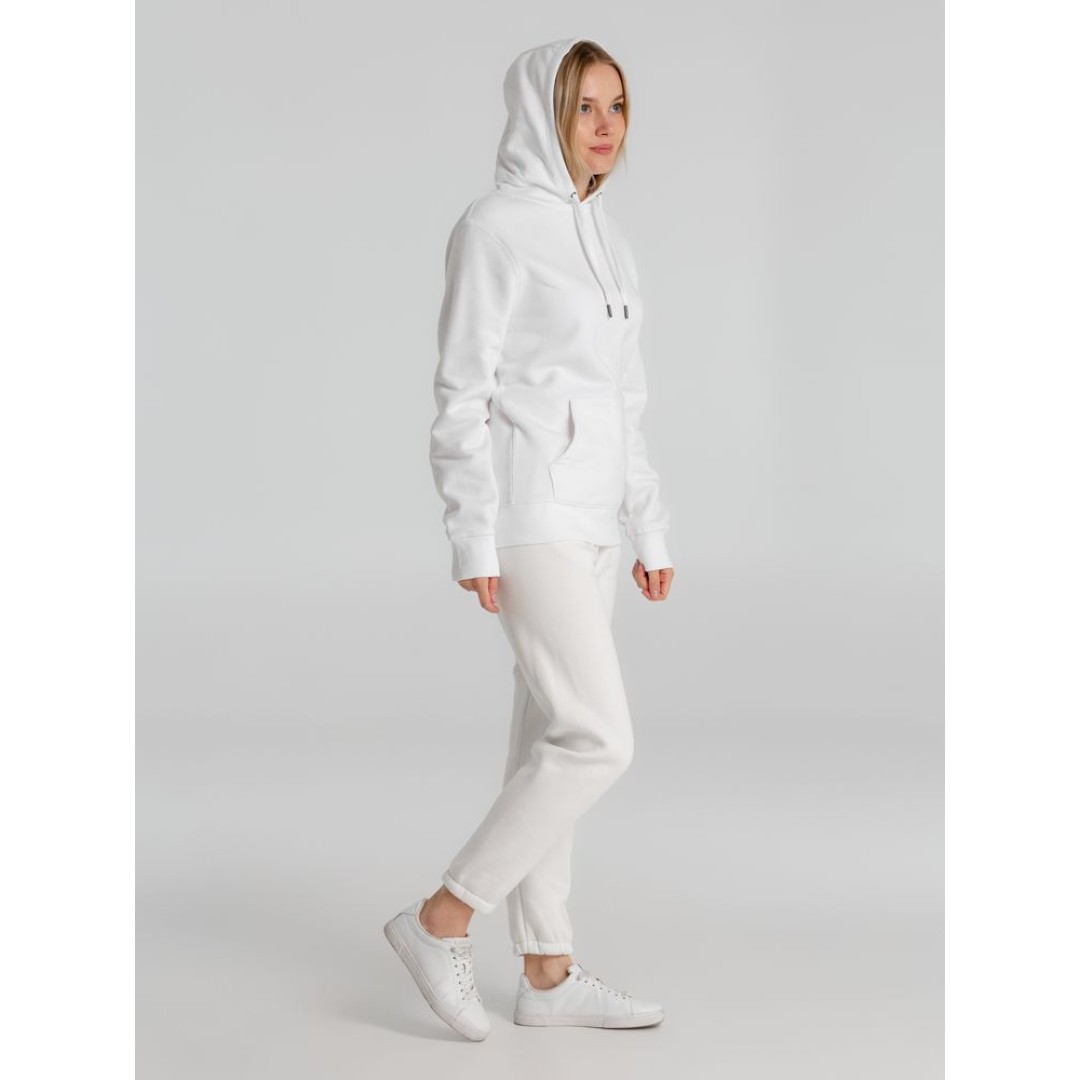 Толстовка с капюшоном унисекс King, белая