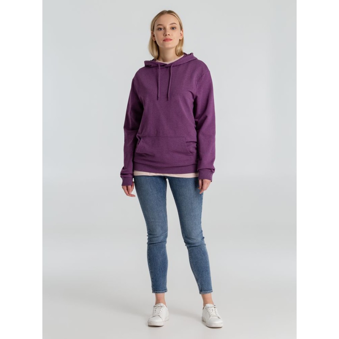 Толстовка с капюшоном унисекс Hoodie, фиолетовый меланж