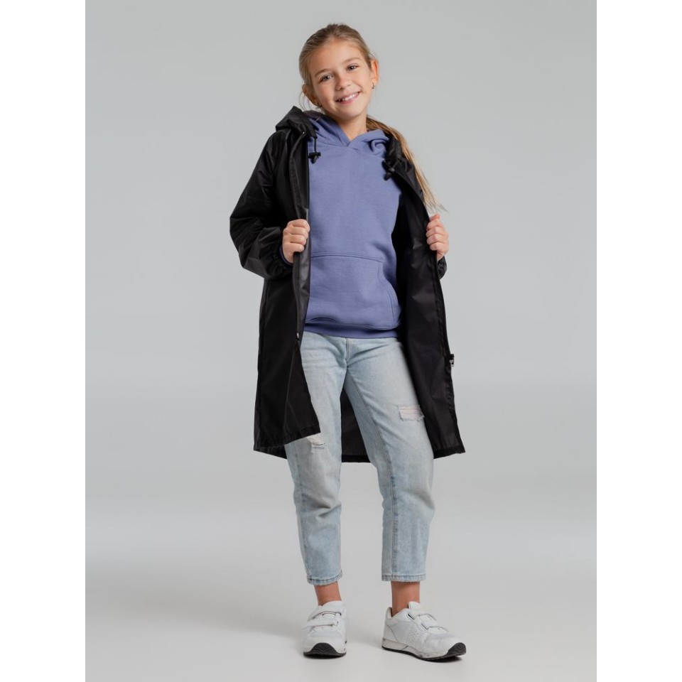 Дождевик детский Rainman Kids черный, 7-9 лет