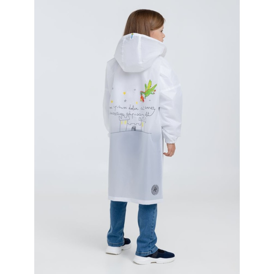 Дождевик детский Rainman Kids белый, 7-9 лет