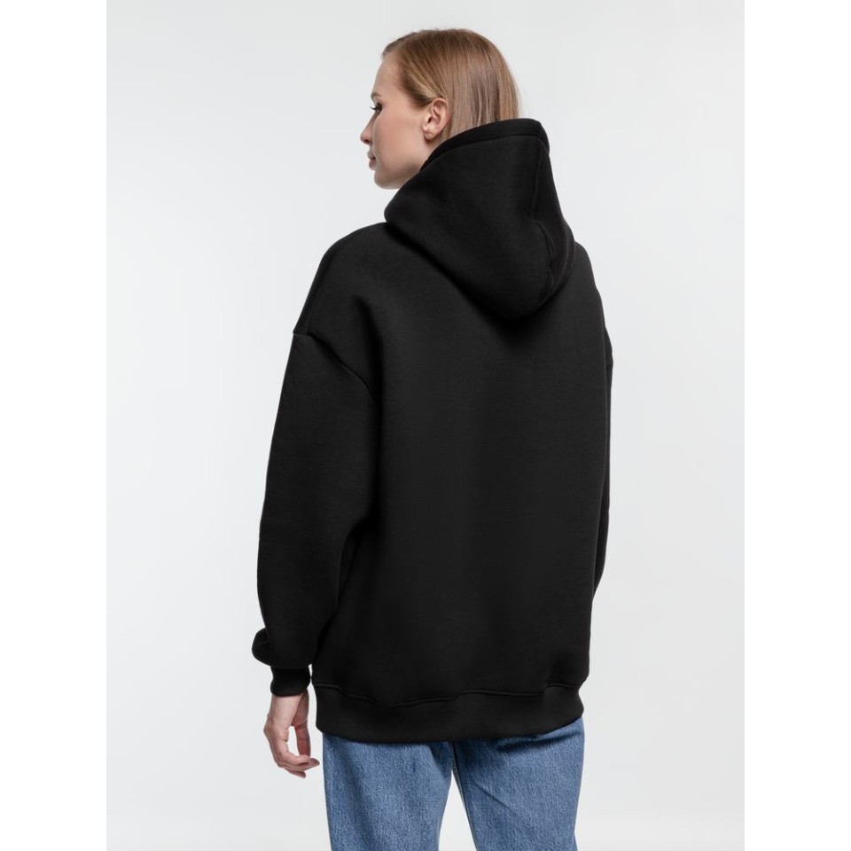 Худи оверсайз Kulonga Comfort Heavy, черное, XS/S
