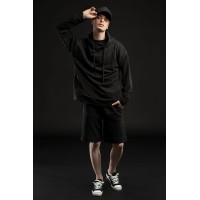 Худи унисекс H2, черное, размер XS/S