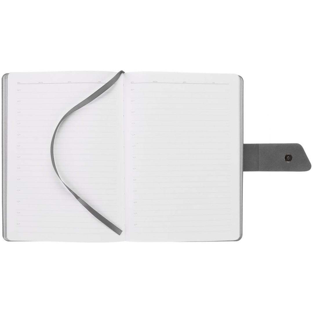 Ежедневник Boom, недатированный, черный с серым