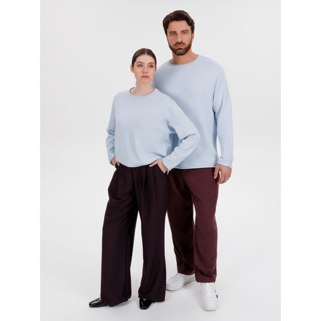 Лонгслив унисекс Siluetti Fuori, светло-голубой, размер S/M