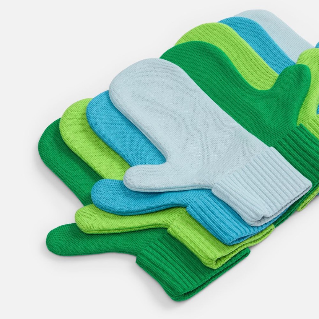 Варежки Yong, ярко-голубые, размер S/M