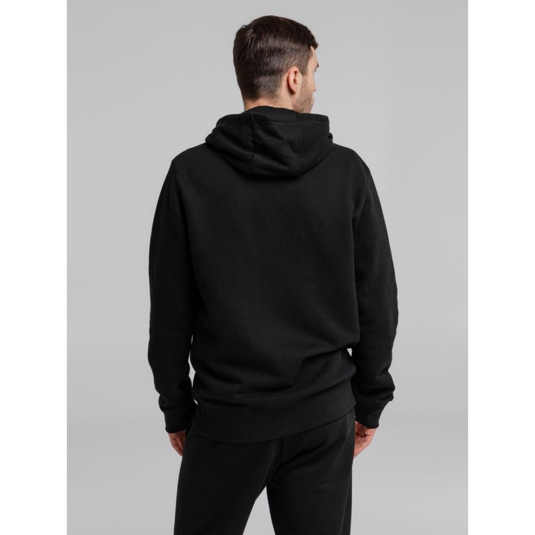 Толстовка на молнии с капюшоном унисекс King, черная, 3XL