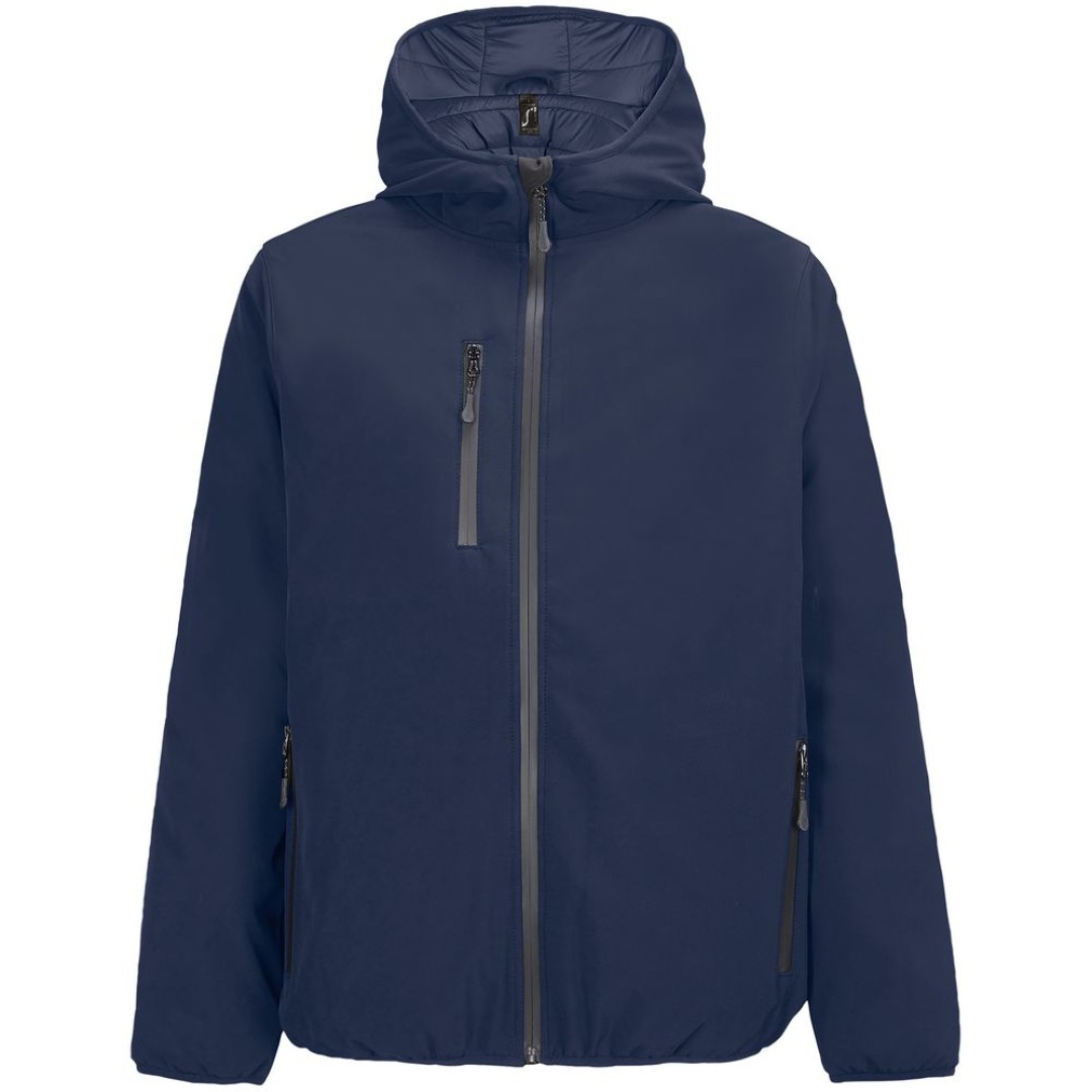 Куртка софтшелл с капюшоном мужская Falcon Men, синяя, размер L